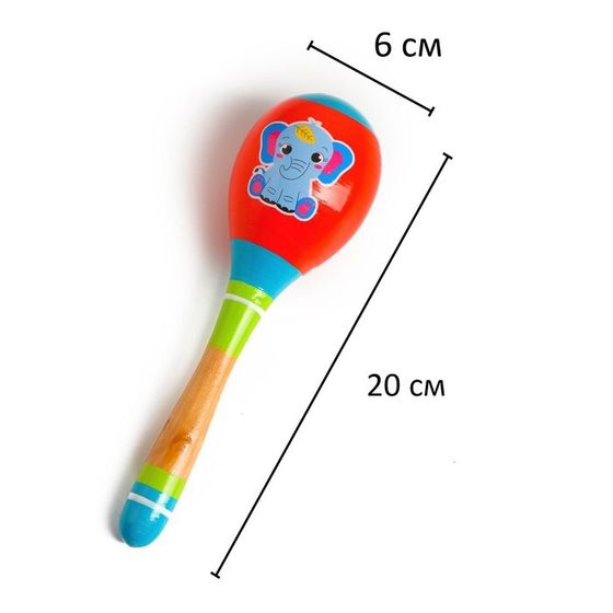 Музыкальная игрушка маракас «Слоник», 20 см