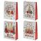 Пакет подарочный (бумага 210г/м2, блок 12шт), L26 W10 H32 см, 4в.