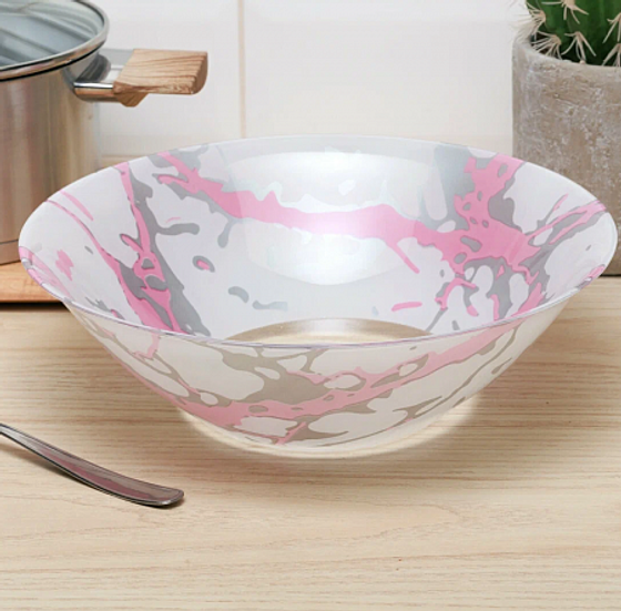 Салатник МАРБЛ ПИНК СИЛЬВЕР 27см