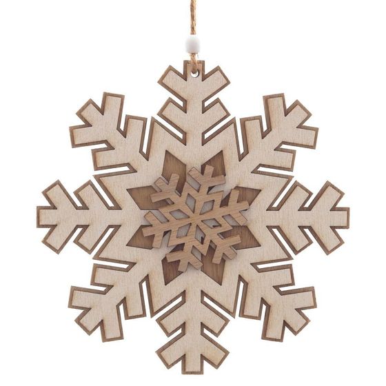 Украшение новогоднее &quot;Снежинка&quot;, L15 W0,5 H16 см, 3в.