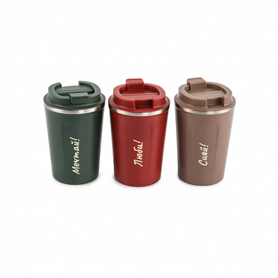 Термокружка ORIENTAL 0.37л красный