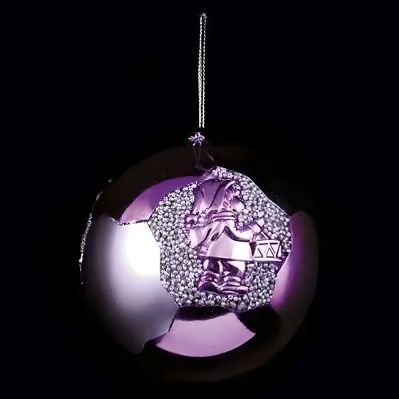 !09 Набор елочных шаров (набор 3 штуки) "PINK DREAMS", d=8 см, цвет сиреневый