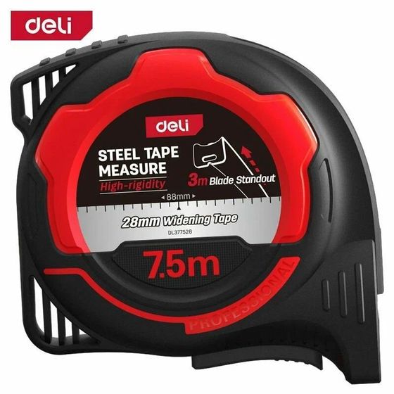 Рулетка Deli DL377528 7.5м*28мм метрическая