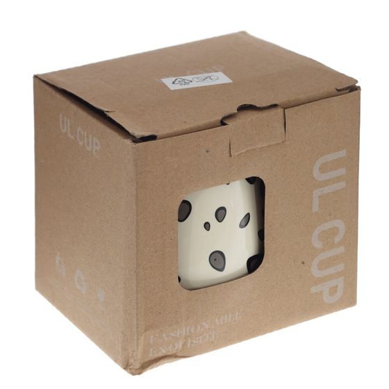 Кружка с крышкой и ложкой, 350 мл, L13 W9 H13 см, 4в.