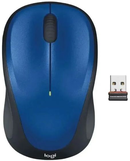 Мышь Logitech M235 синий/черный оптическая беспроводная 1000dpi (910-007131)