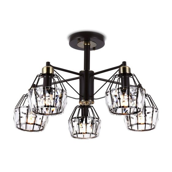 Люстра подвесная с хрусталём Ambrella light, Traditional, TR5870, 5хE14, цвет темный кофе, бронза