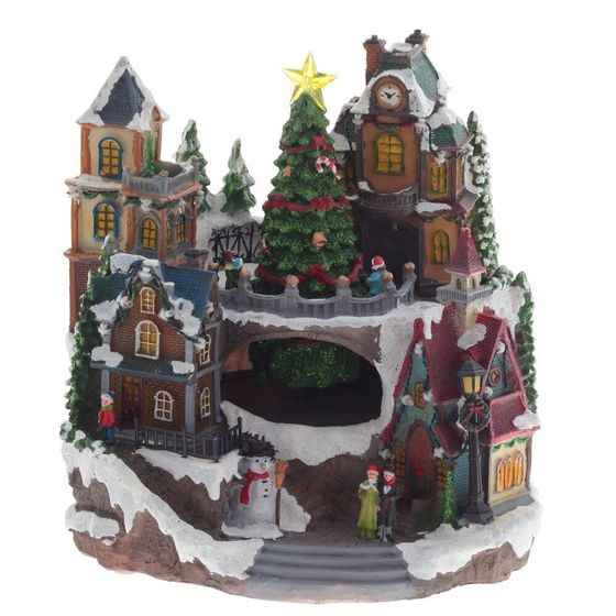 Фигурка декоративная &quot;Рождество&quot; (4 мелодии, подсвет, движ, 3xAA н/п, +USB), L27,5 W26 H29 см