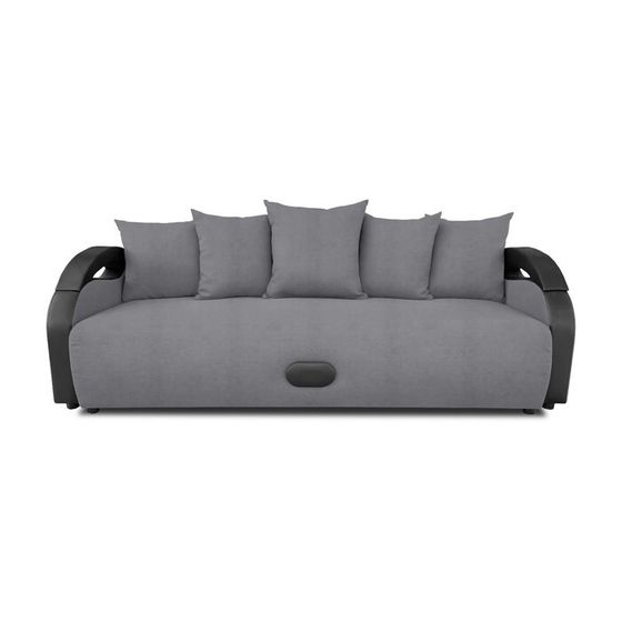 Прямой диван «Мария», еврокнижка, рогожка solta, цвет grey