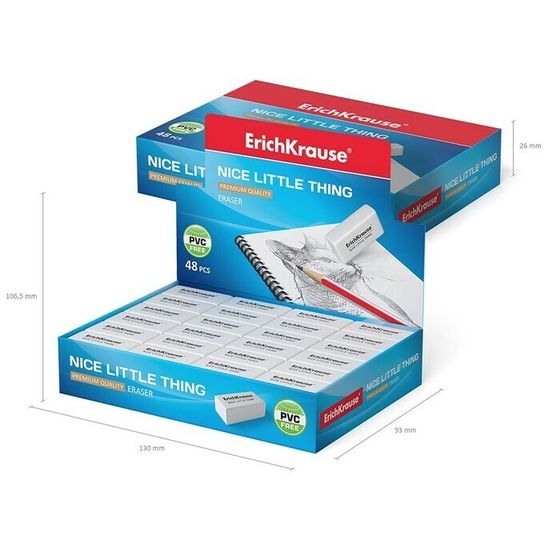 !Ластик 2 штуки ErichKrause Nice Little Thing, 32 х 15 х 12 мм, средней жёсткости, гипоаллергенный