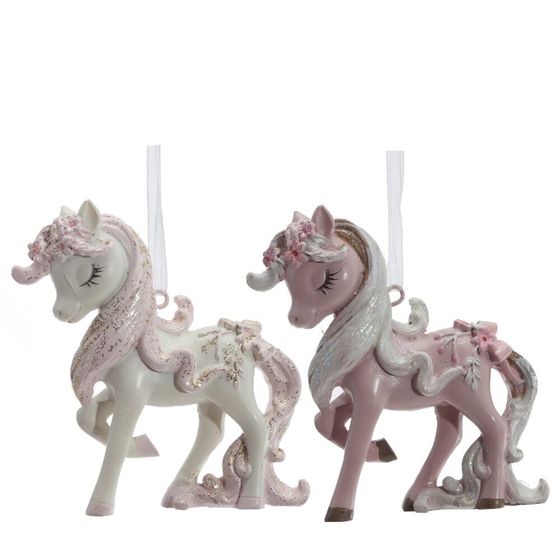 Фигурка декоративная подвесная &quot;Лошадка&quot;, L8,5 W2 H8,5 см, 2в.