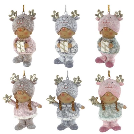 Фигурка декоративная &quot;Дети&quot;, L4,5 W3,5 H8 см, 6в.