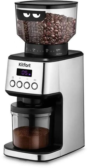 Кофемолка Kitfort КТ-790 180Вт сталь/черный