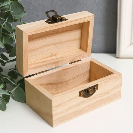 !09 Шкатулка для росписи дерево «Прямоугольная», для творчества, декора, 5.5×10×6 см