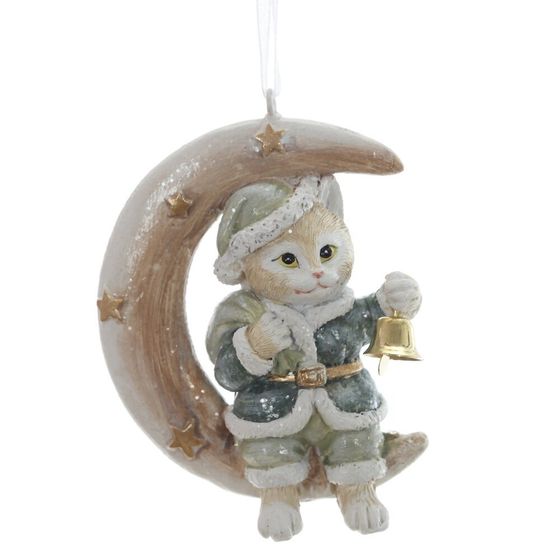 Фигурка декоративная подвесная "Котёнок", L5,5 W2 H8 см, 2в.