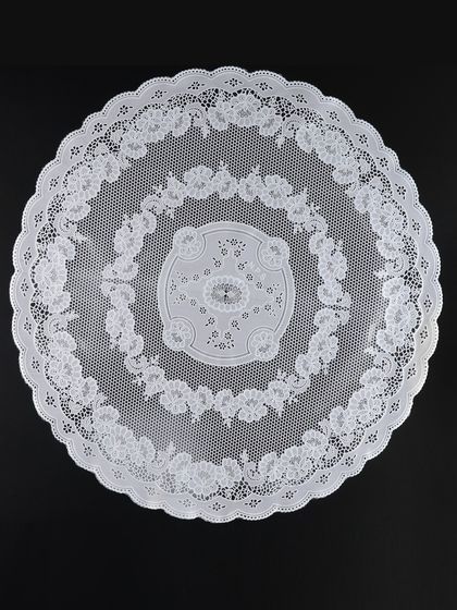 Салфетка сервировочная на стол «Цветущая», ажурная, 60×60 см, ПВХ, цвет белый