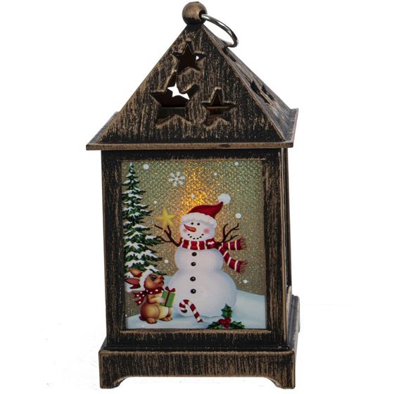 Изделие декоративное &quot;Фонарь&quot; (подсветка, 3xLR44), L6,5 W6,5 H12,5 см, 3в.