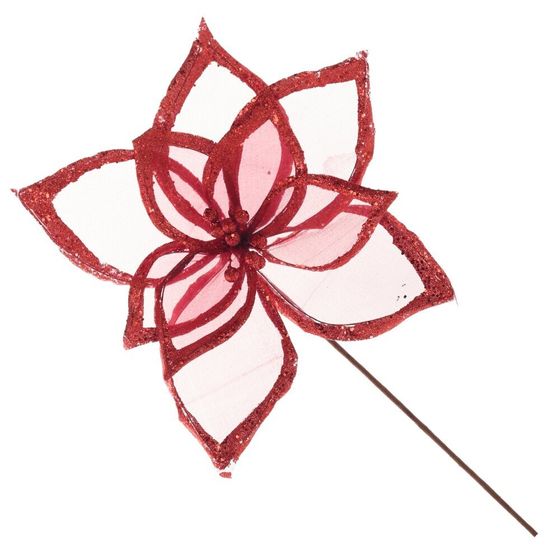 Цветок искусственный &quot;Пуансеттия&quot;, L45 W45 H59 см