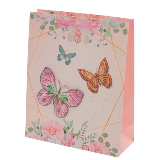 Пакет подарочный (бумага 210г/м2, блок микс 12шт), L26 W10 H32 см, 4в.