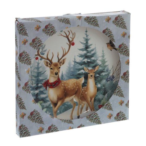 Тарелка &quot;Олени&quot;, L24 W24 H1,5 см