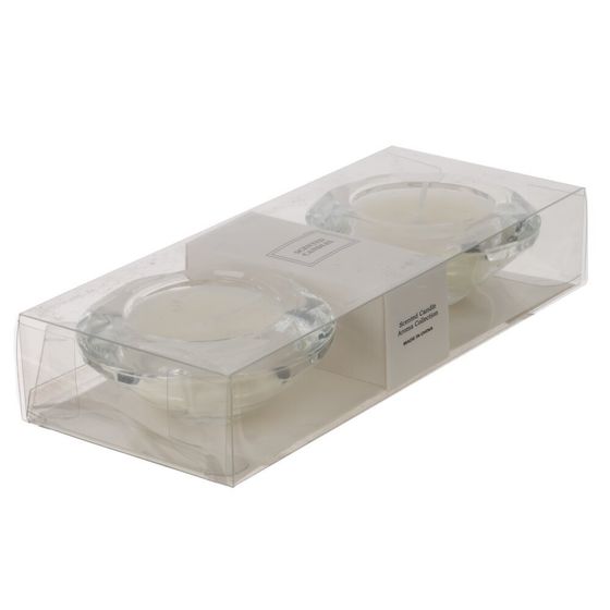 Набор из 2-х свечей в подсвечниках, D 4.5 см, L17,5 W7 H3 см