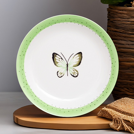 Тарелка обеденная SUMMER JOY GREEN 24см