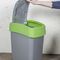 Контейнер для мусора FLIP BIN серебристый/зеленый 9л