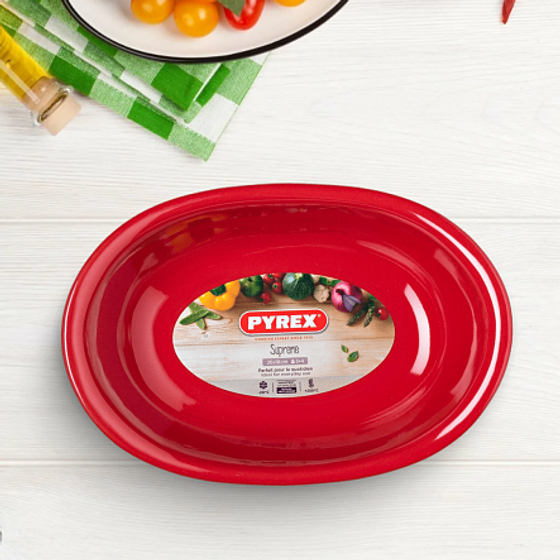 Форма для запекания Supreme Red овальная 26 керамика