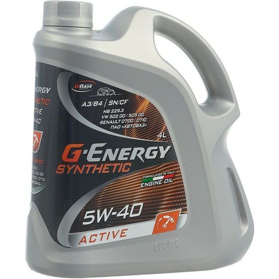 Масло моторное Газпромнефть, 5W-40, &quot;G-Energy&quot;, Synthetic Active, 4 л