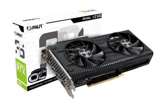 Видеокарта Palit PCI-E  RTX3060 DUAL OC 12G NV RTX3060 12288Mb 192 GDDR6 1320/15000/HDMIx1/DPx3/H [NE63060T19K9-190AD] RTL