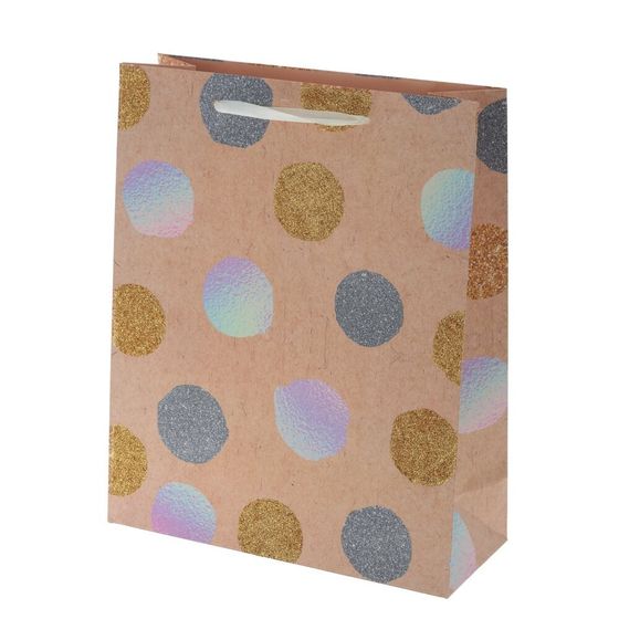 Пакет подарочный (бумага 210г/м2, блок микс 12шт), L26 W10 H32 см, 4в.