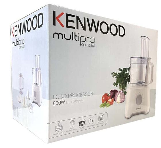 Kenwood FDP302WH Multipro Compact Foodprozessor 800W weiß