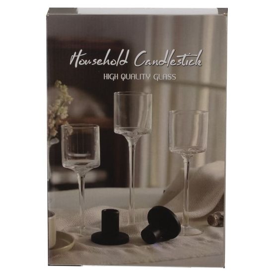 Набор из 3-х подсвечников, L23 W12 H32,5 см