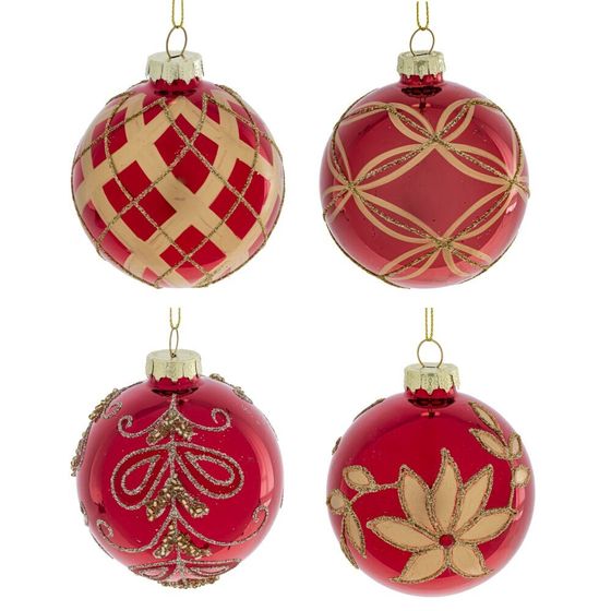 Набор из 12шт Украшение новогоднее &quot;Шар&quot;, D 8 см, L35 W25 H8,5 см