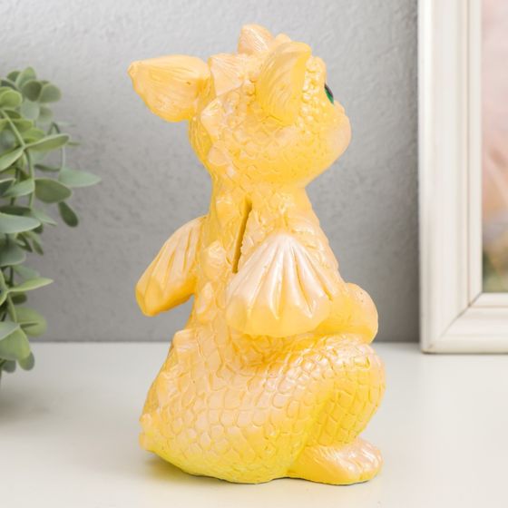 !Копилка "Дракончик" 18х10х10 см, жёлтый