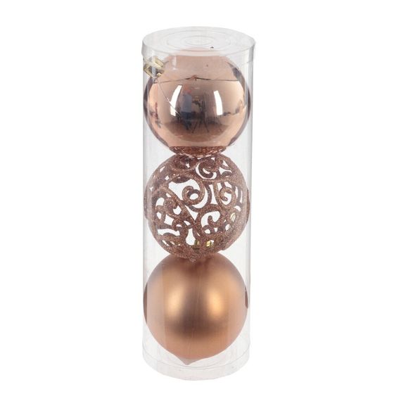 Набор из 3шт Украшение новогоднее &quot;Шар&quot;, D 8 см, L8 W8 H24 см