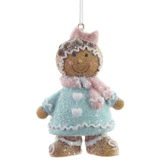 Фигурка декоративная подвесная "Пряничный человечек", L4,5 W3,5 H8 см, 2в.