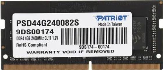 Память SO-DIMM DDR4 4GB 2400MHz Patriot PSD44G240082S