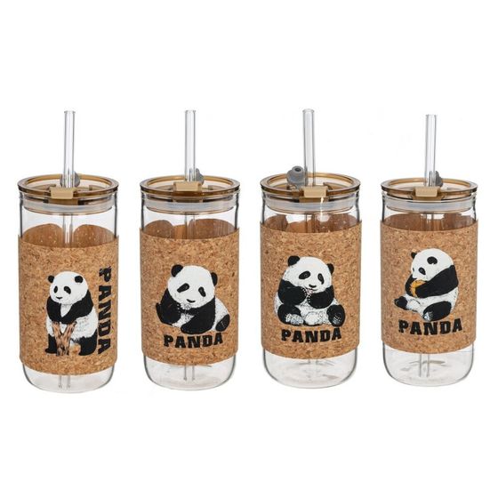 Бутылка с трубочкой, L7 W7 H14,3 см, 1 штука, дизайн микс