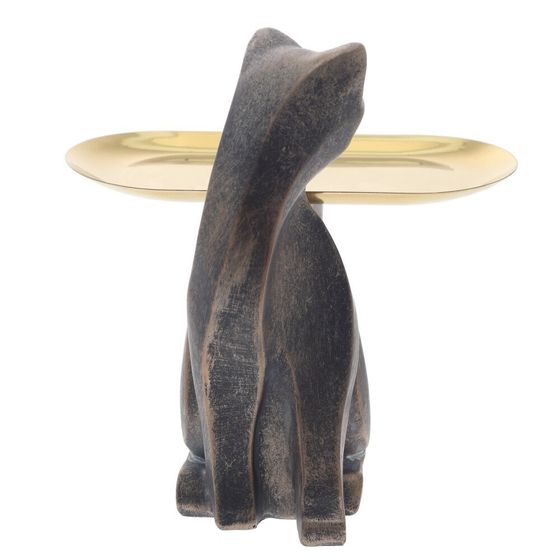 Фигурка декоративная &quot;Кошка&quot; с подносом, L18,5 W17 H18 см