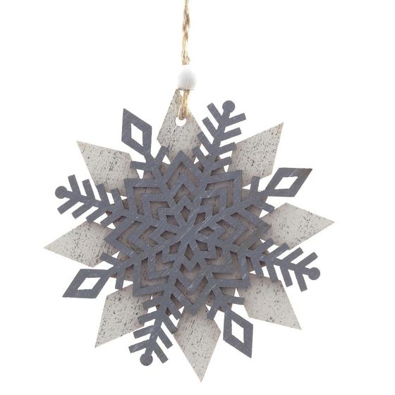 Украшение новогоднее &quot;Снежинка&quot;, L10 W0,5 H11 см, 3в.