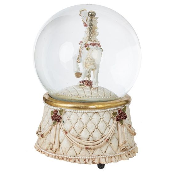 Фигурка декоративная в стекл шаре &quot;Карусель&quot; (ключ, муз,движ), D 10 см, L10 W10 H14 см