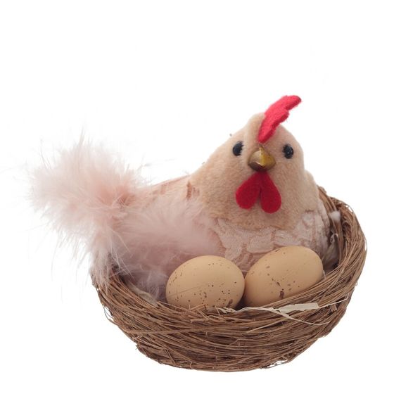 Изделие декоративное "Гнездо пасхальное", L8 W7 H8 см, 2в.