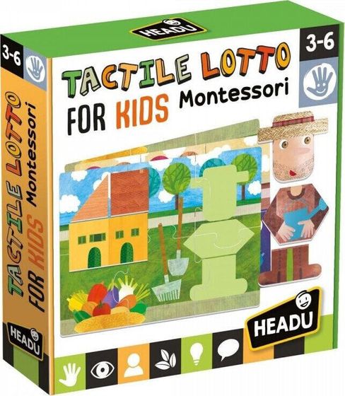 Headu Puzzle Montessori Lotto kształty sensoryczne