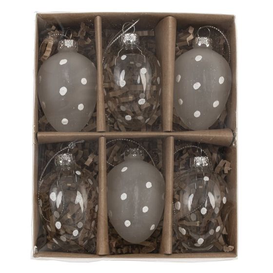 Набор из 6-ти изделий декоративных подвесных &quot;Яйцо пасхальное&quot; (4*6), L13 W16 H4 см