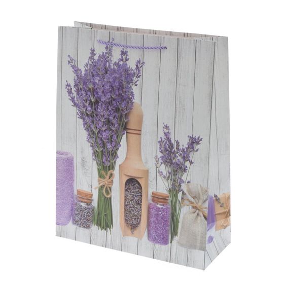 Пакет подарочный (бумага, плотность 210г/м2, блок микс 12шт), L31 W12 H40 см, 4в.