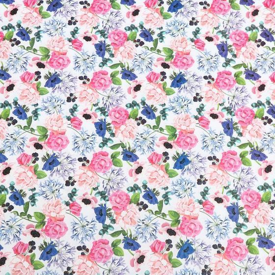 !Бумага упаковочная 2 листа крафт &quot;Розы, 0,5 х 0,7 м.