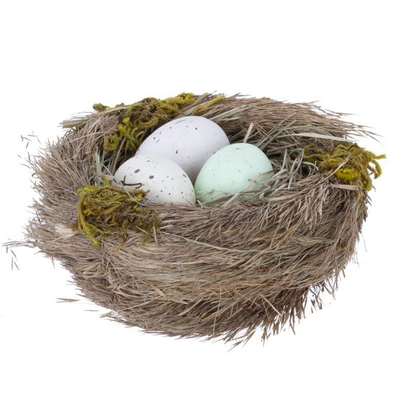 Набор из 2-х изделий декоративных &quot;Гнездо пасхальное&quot; (11*6), L24 W12 H4,5 см