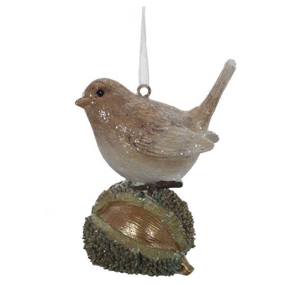 Фигурка декоративная подвесная &quot;Птичка&quot;, L6 W3,5 H8 см, 3в.