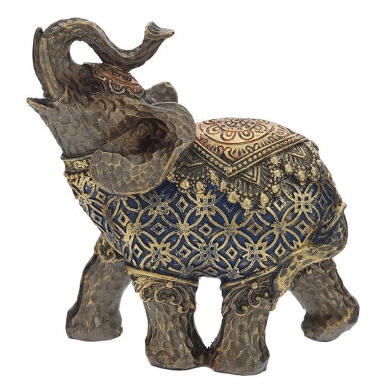Фигурка декоративная "Слон", L10,5 W5,5 H12,5 см, 1 штука, дизайн микс