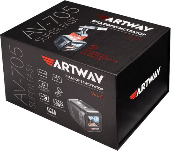Видеорегистратор Artway AV-705 черный 2Mpix 1080x1920 1080p 170гр. GPS